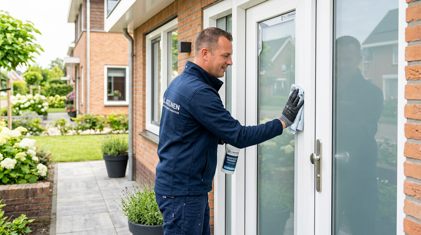 Praktische tips voor het onderhoud van kunststof deuren, geleverd door een vakman.