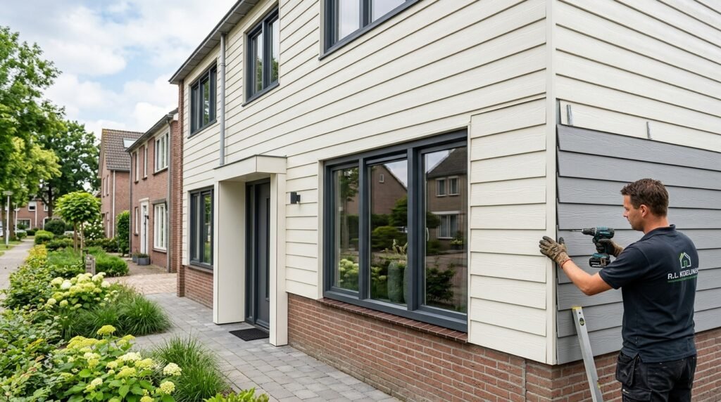 Vraag een kunststof gevelbekleding offerte aan voor een duurzame en onderhoudsarme woning.