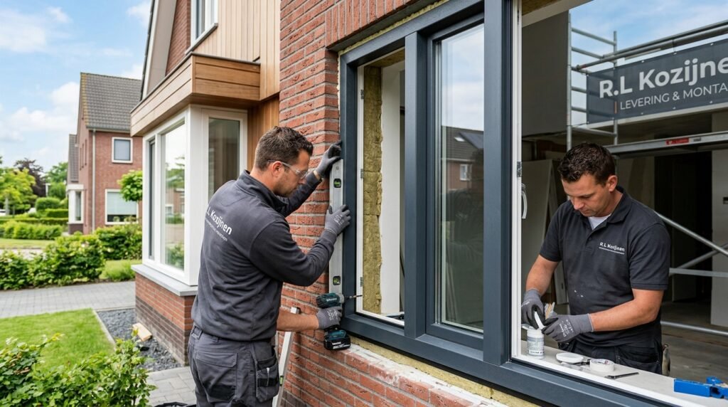 Professionele kunststof kozijnen montage door R.L. Kozijnen: duurzame, isolerende oplossingen.