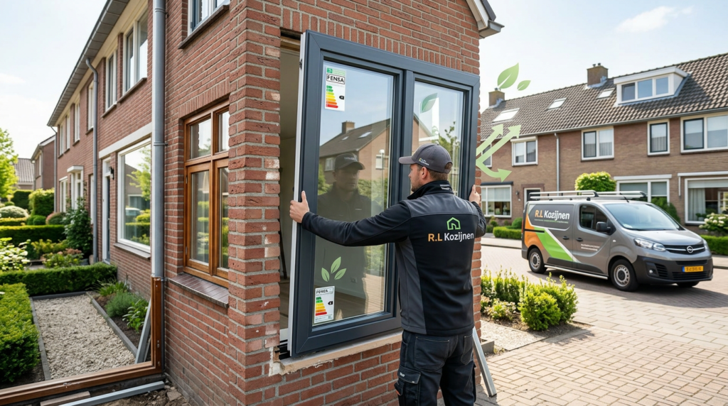Woning verduurzamen met nieuwe kunststof kozijnen voor betere isolatie en comfort.