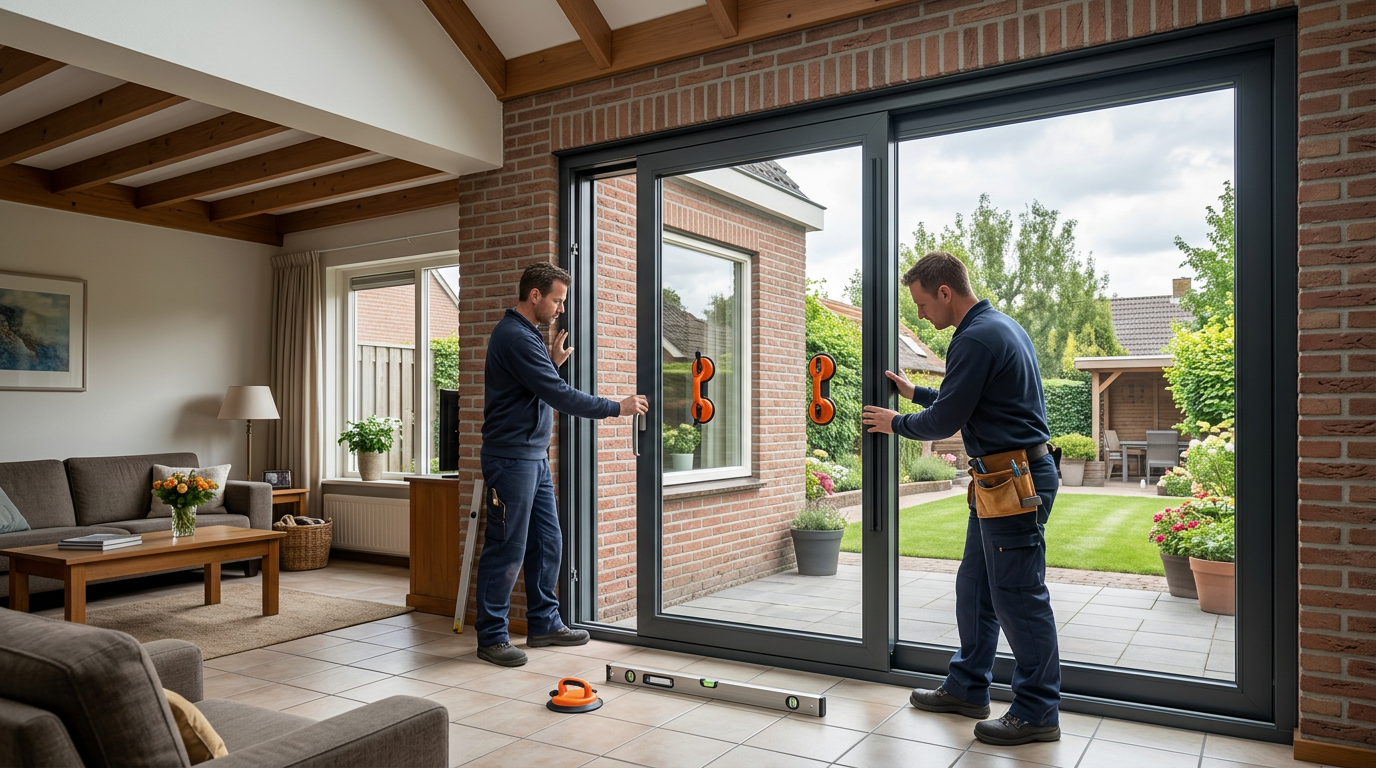 Indicatie van schuifpui kosten voor kunststof exemplaren met HR++ glas.