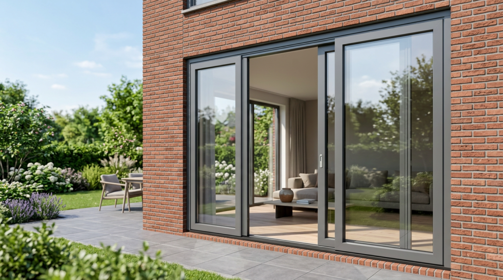 Kunststof schuifpui in Lelystad, zorgt voor meer licht en ruimte in uw woning.