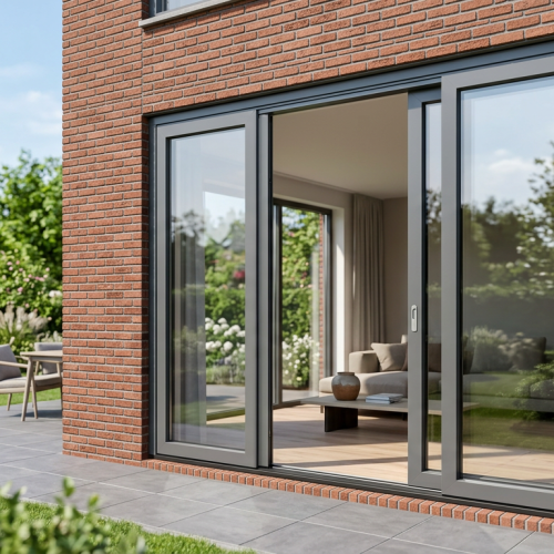 Kunststof schuifpui in Lelystad, zorgt voor meer licht en ruimte in uw woning.